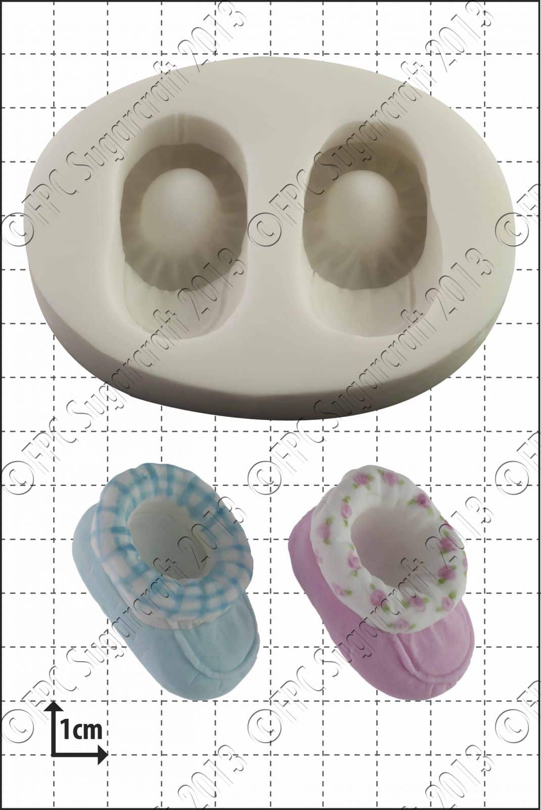 Sugarcraft mould - Baby Booties C043
