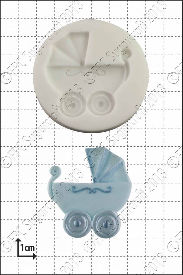 Sugarcraft mould - Baby Carriage C028