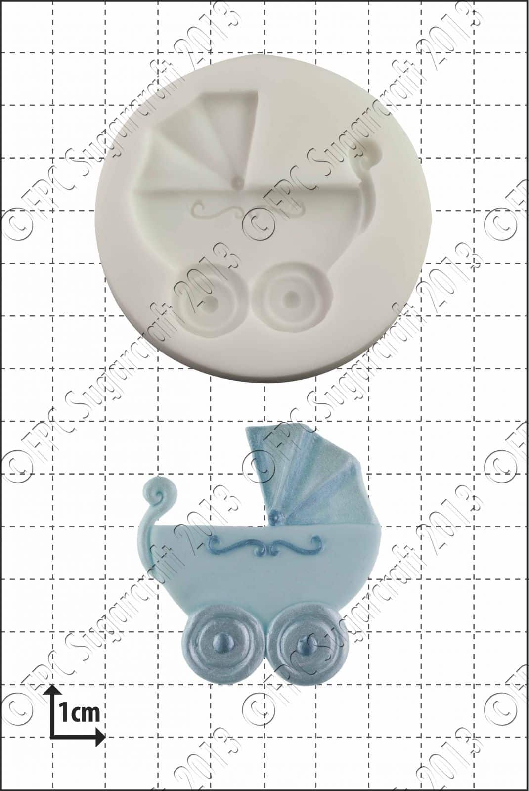 Sugarcraft mould - Baby Carriage C028