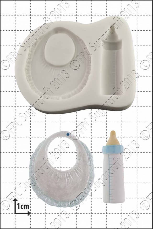 Sugarcraft mould - Bib & Bottle CO44