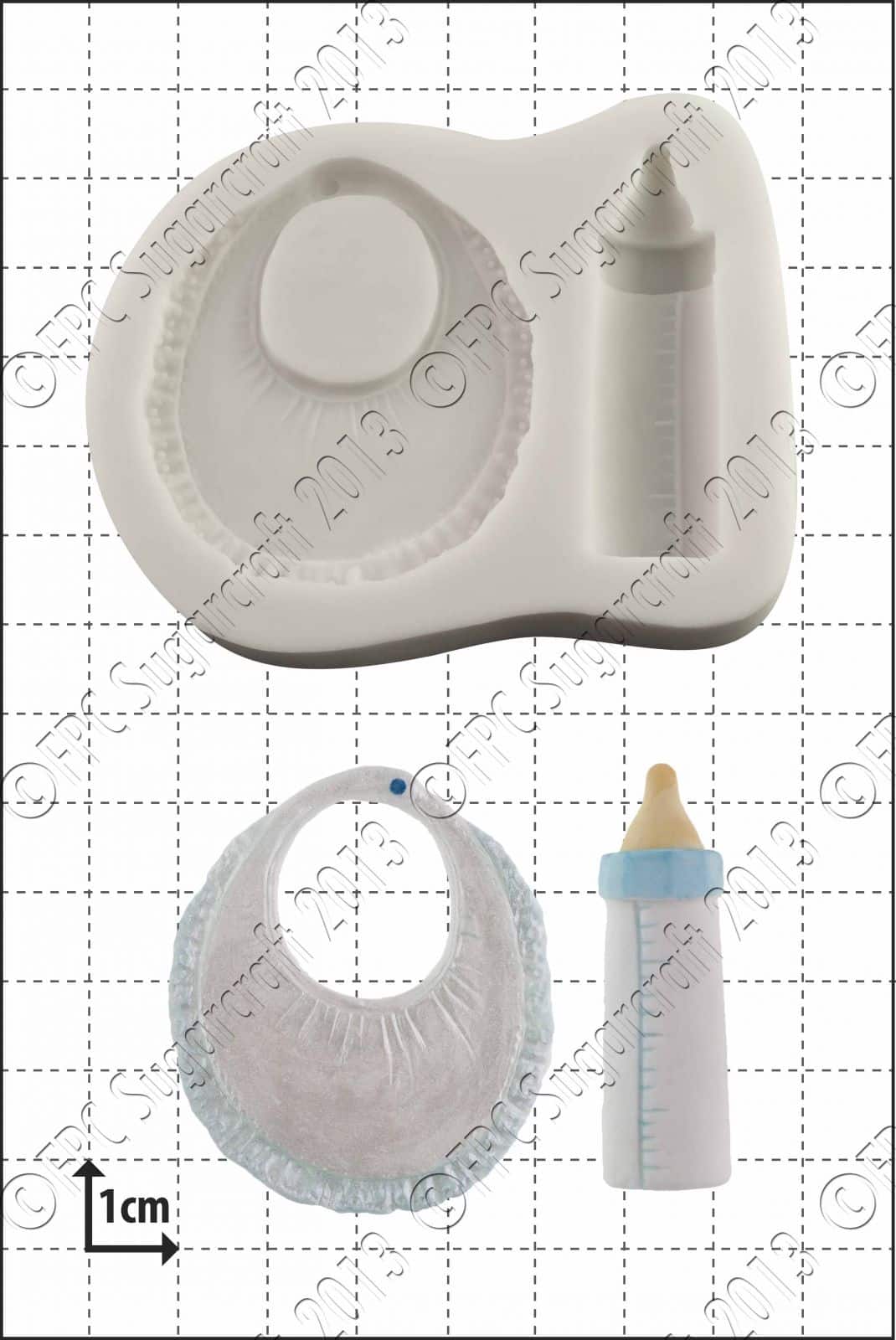 Sugarcraft mould - Bib & Bottle CO44