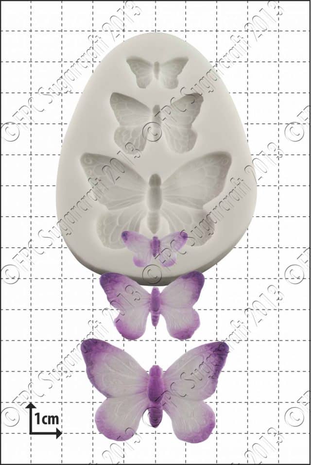 Sugarcraft mould - Butterfly Trio B025