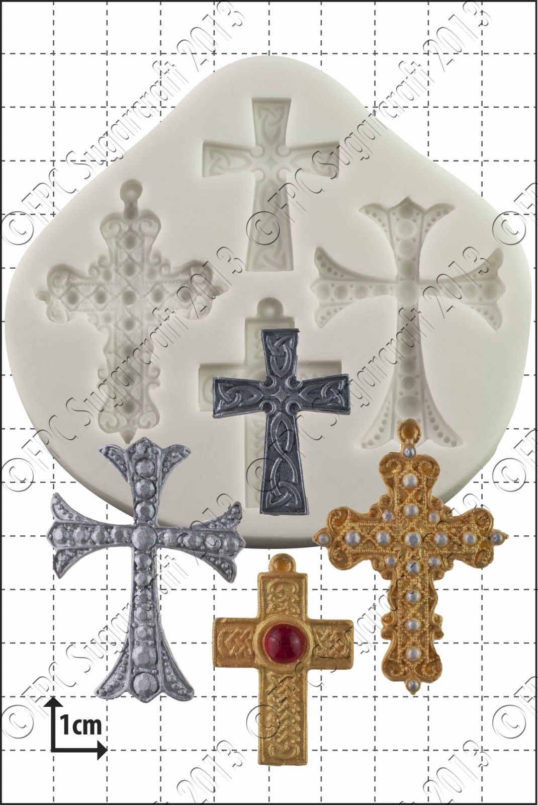 Sugarcraft moulds - Crosses C107