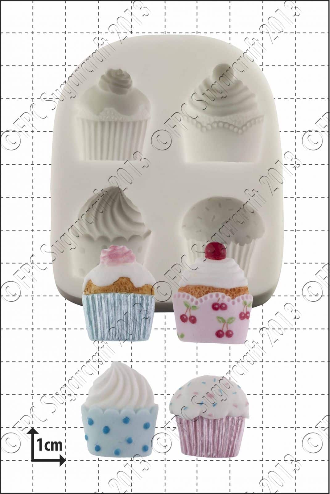 Sugarcraft mould - Cupcakes C119