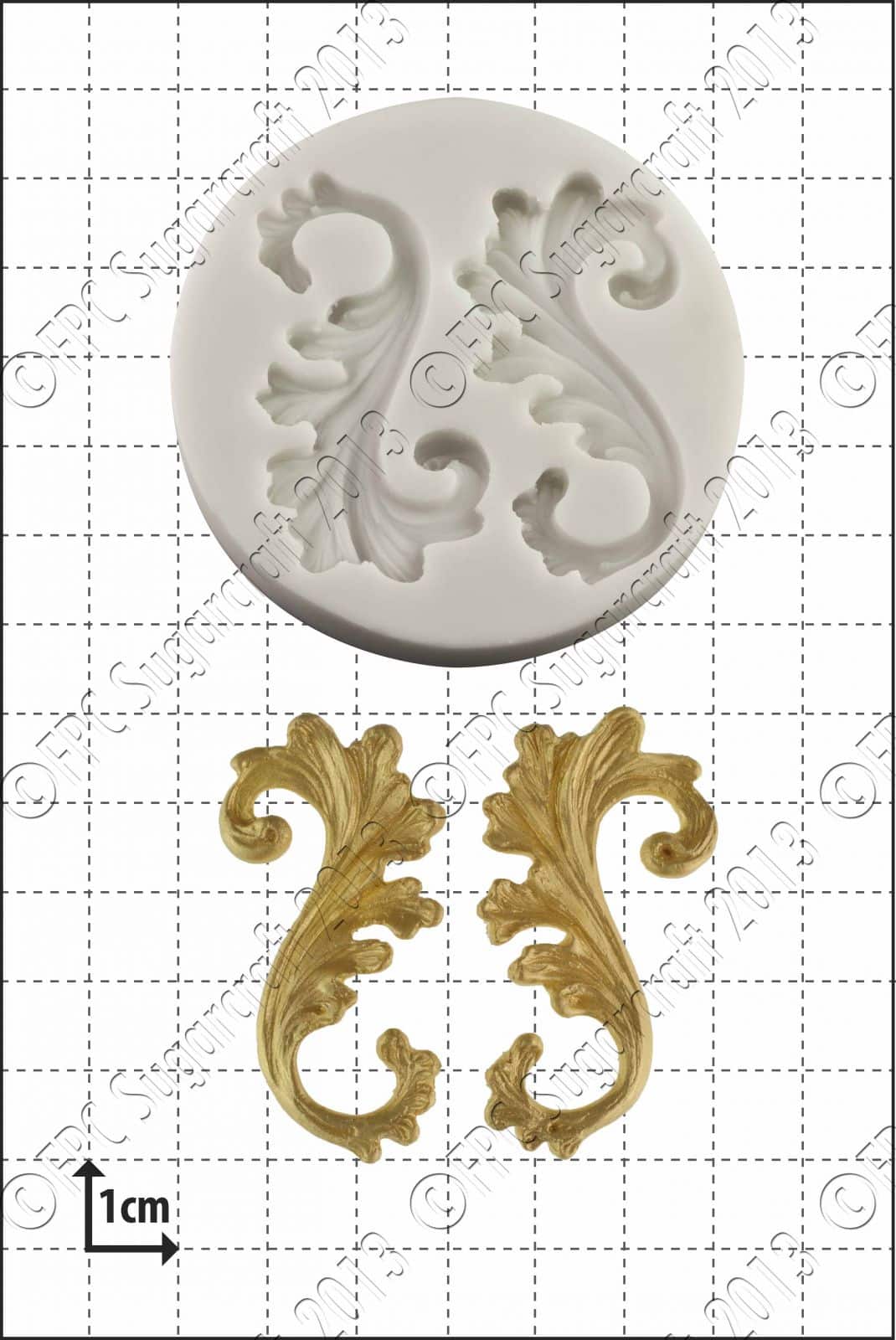 Sugarcraft mould - Curlicues C002