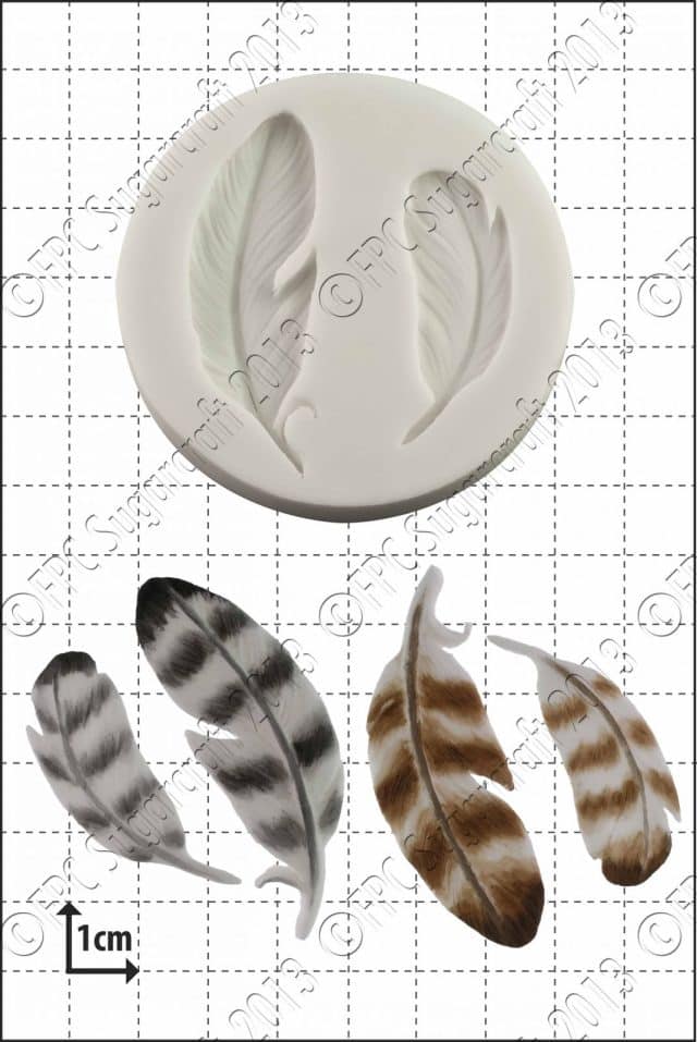 Sugarcraft mould - Feathers B001