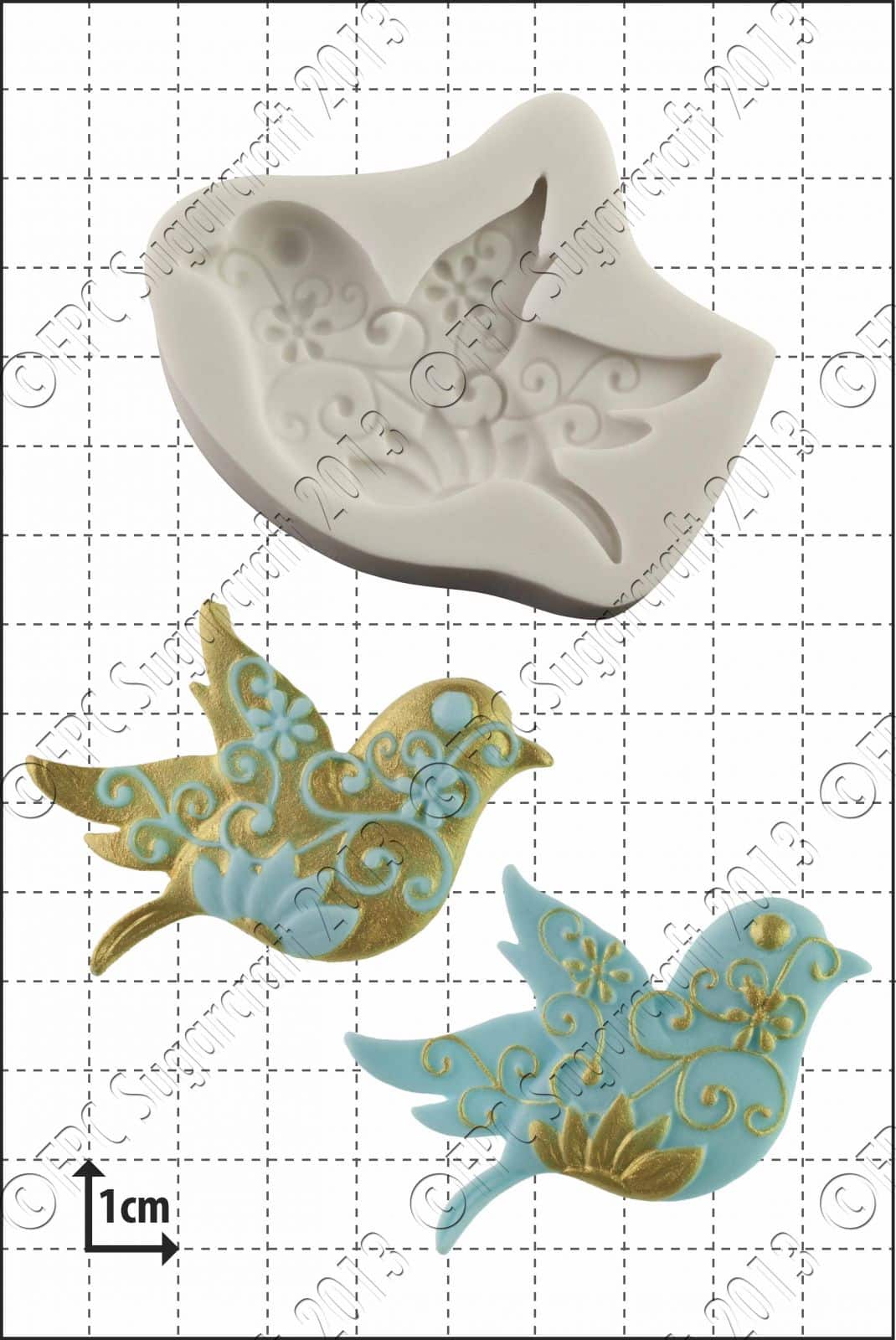 Sugarcraft mould - Floral Bird C125