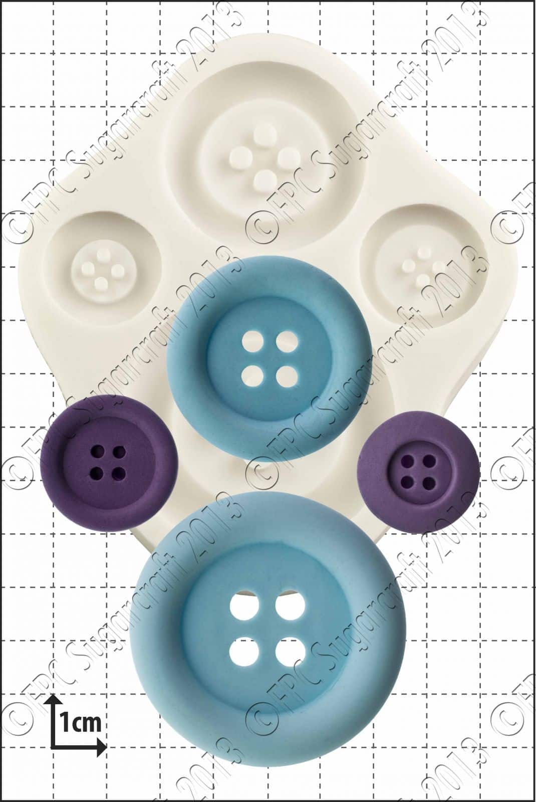 Sugarcraft mould - Large Buttons C137