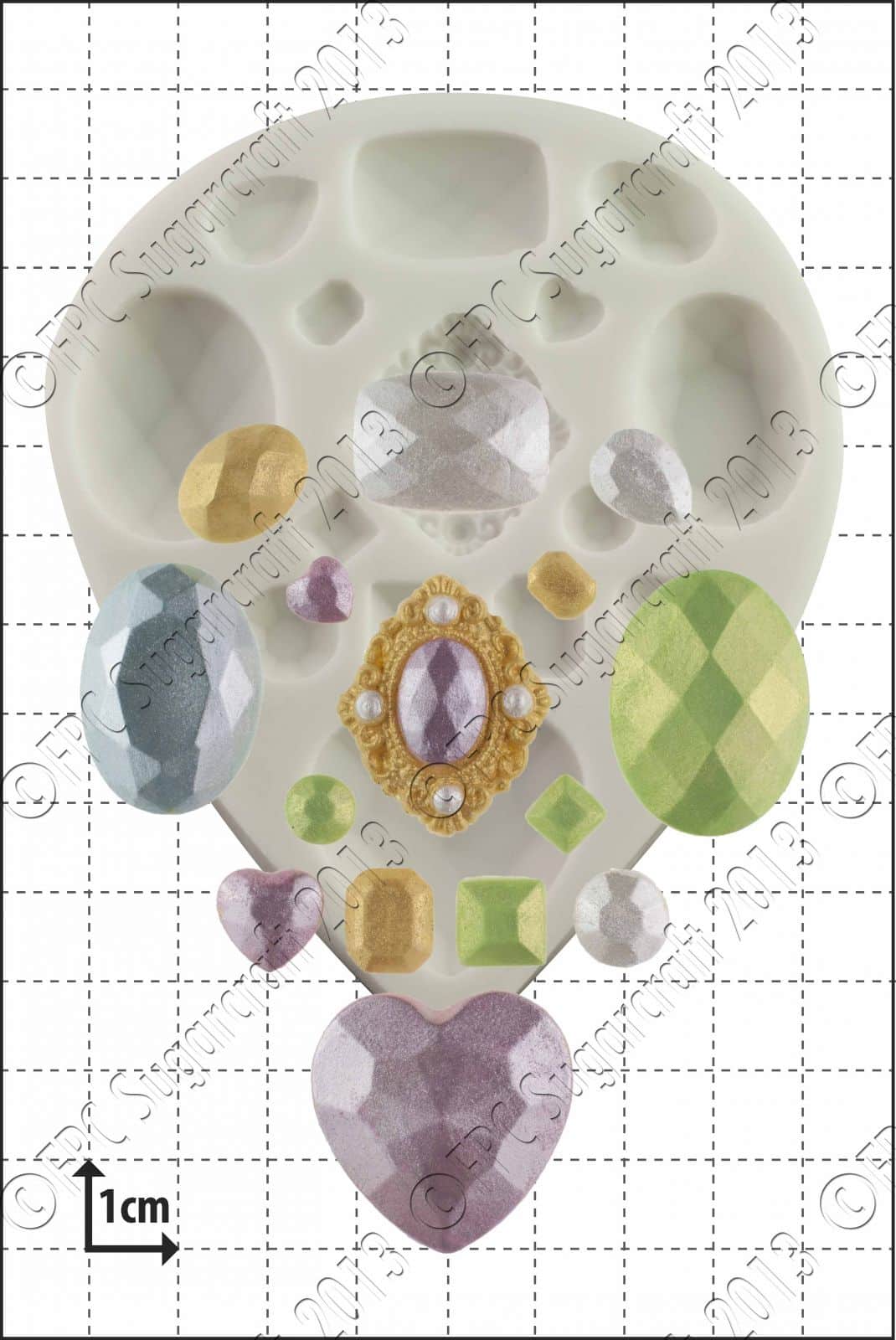 Sugarcraft mould - Multi Gem C052