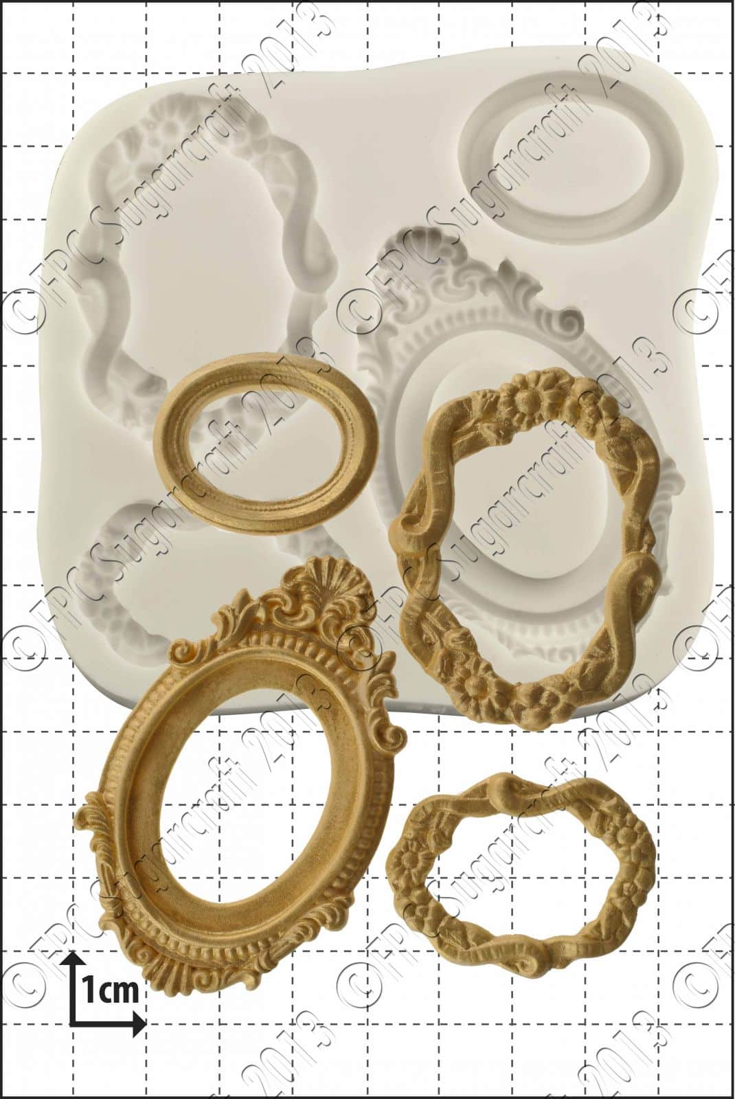 Sugarcraft mould - Oval Frames C140
