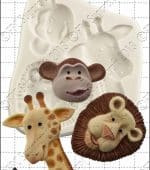 Sugarcraft mould - Safari Animals C143