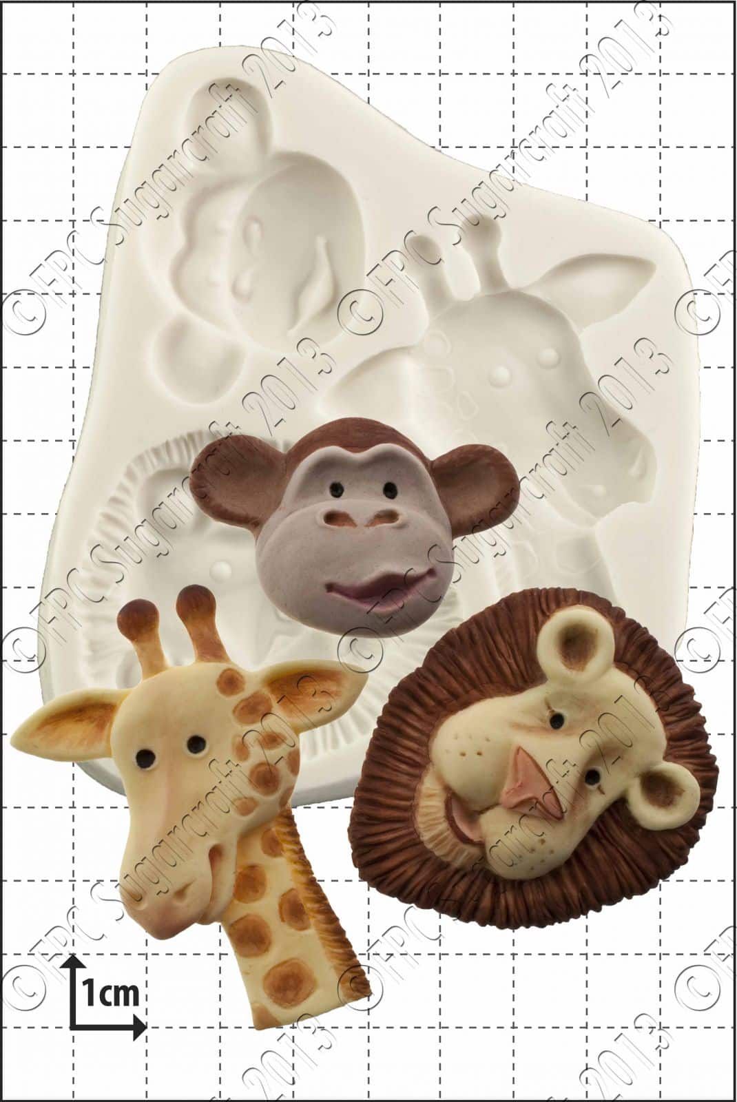 Sugarcraft mould - Safari Animals C143