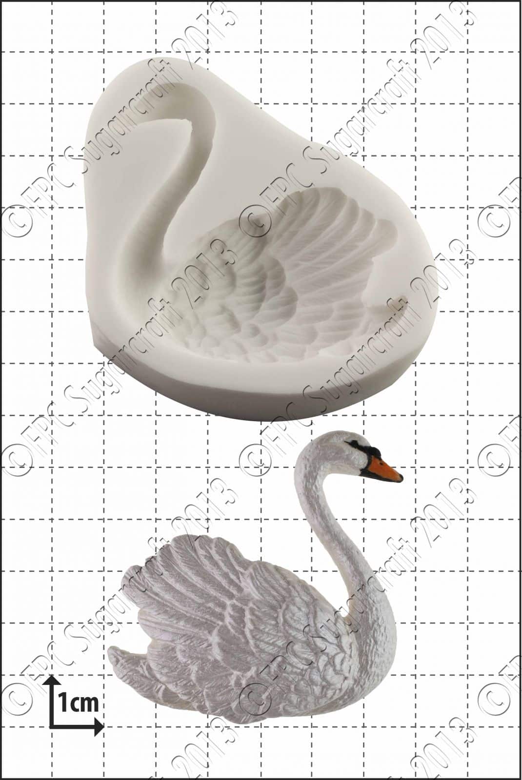 Sugarcraft mould - Swan (right) B016