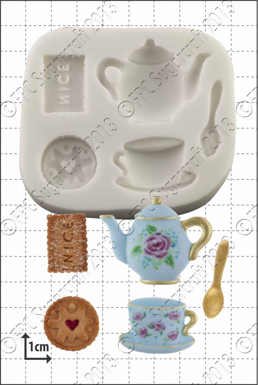 Sugarcraft mould - Tea & Biscuits C122