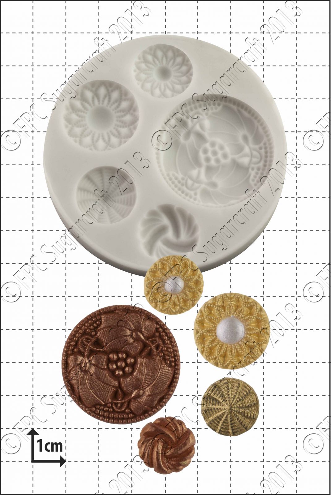 Sugarcraft mould - Vintage Buttons CO65